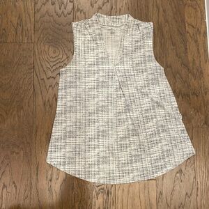 White blouse with black design